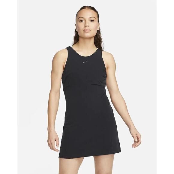 Nike Slim Dri-FIT Bliss Training Black Dress Women's Size Medium Activewear - Picture 1 of 14